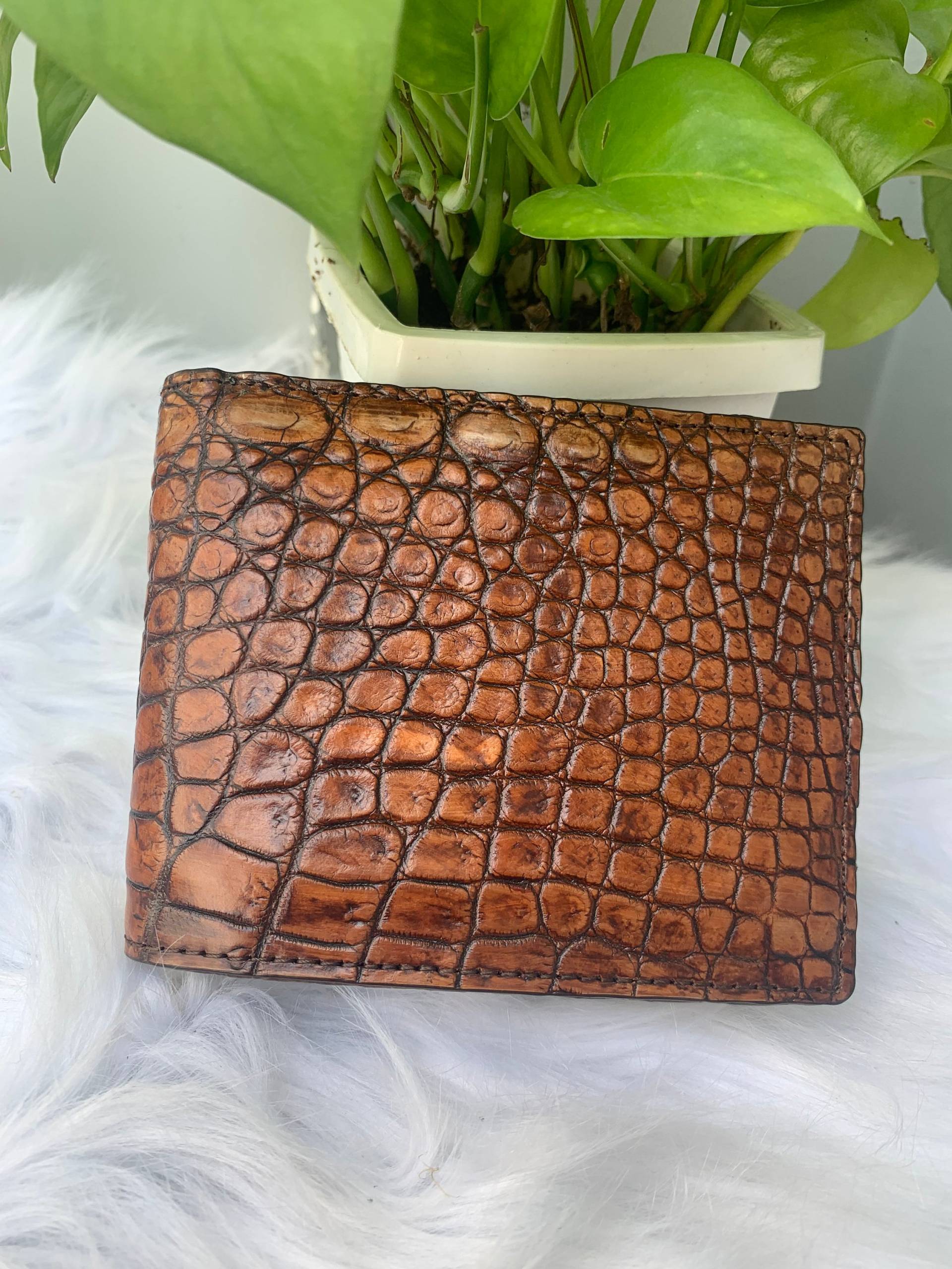 Doppelseitige Echt Al-Li Wax Patina Leder Haut Bifold Portemonnaie Für Männer, Handgemachte Geldbörse, Geschenk Ihn, Geldbeutel von CraftByLinh