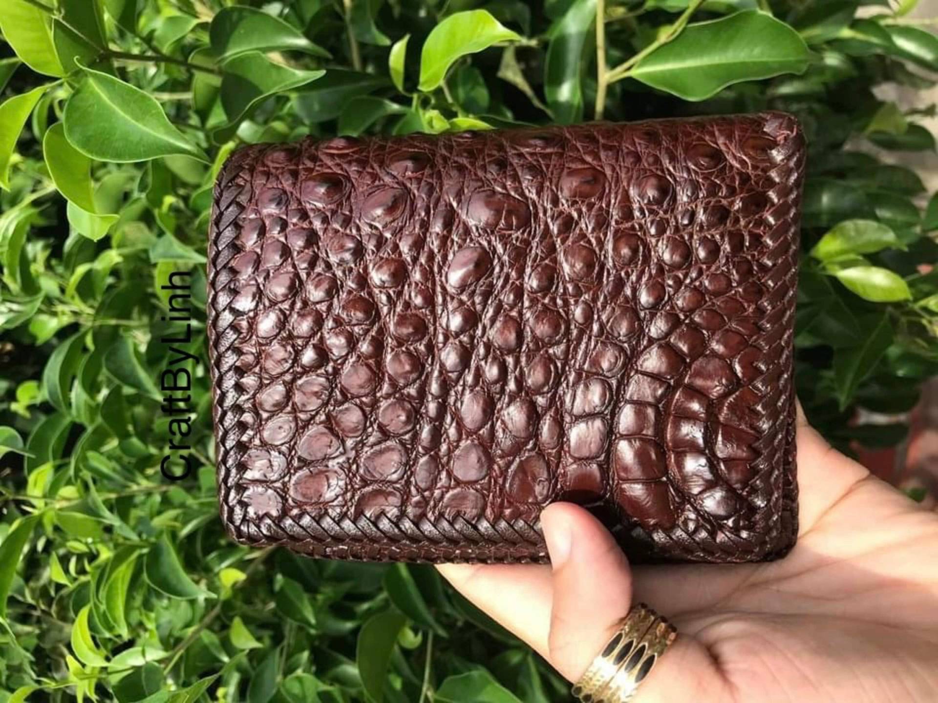 Echte Al-Li Leder Haut Bifold Portemonnaie Für Männer, Handgemachte Geldbörse, Geschenk Ihn, Geldbörse von CraftByLinh