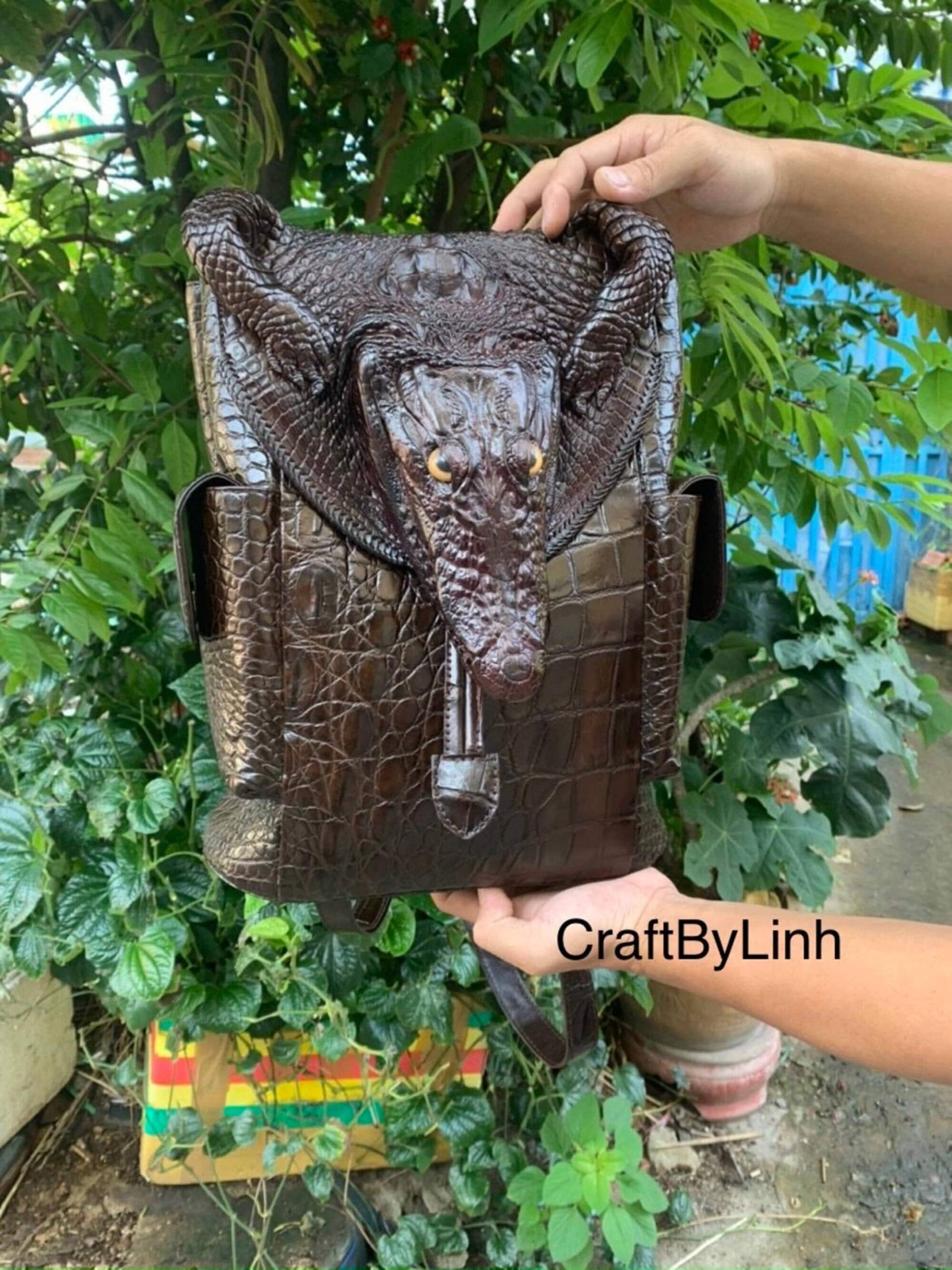 Handgemachte Echte Vietnam Al-Li Leder Rucksack Schultertasche, Reisetasche von CraftByLinh