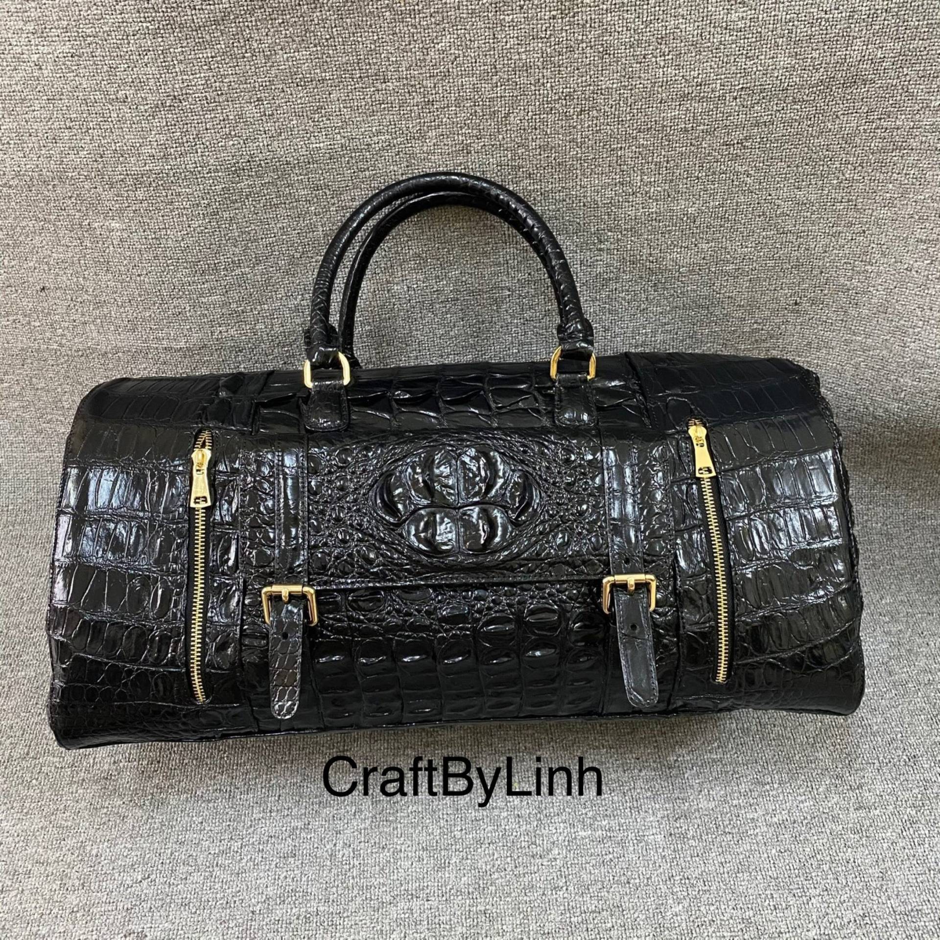 Handgemachte Leder Reisetasche, Business Tasche, Nachttasche, Duffle, Echte Al-Li Top Henkeltasche Für Männer Und Frauen, Tasche Unterwegs von CraftByLinh