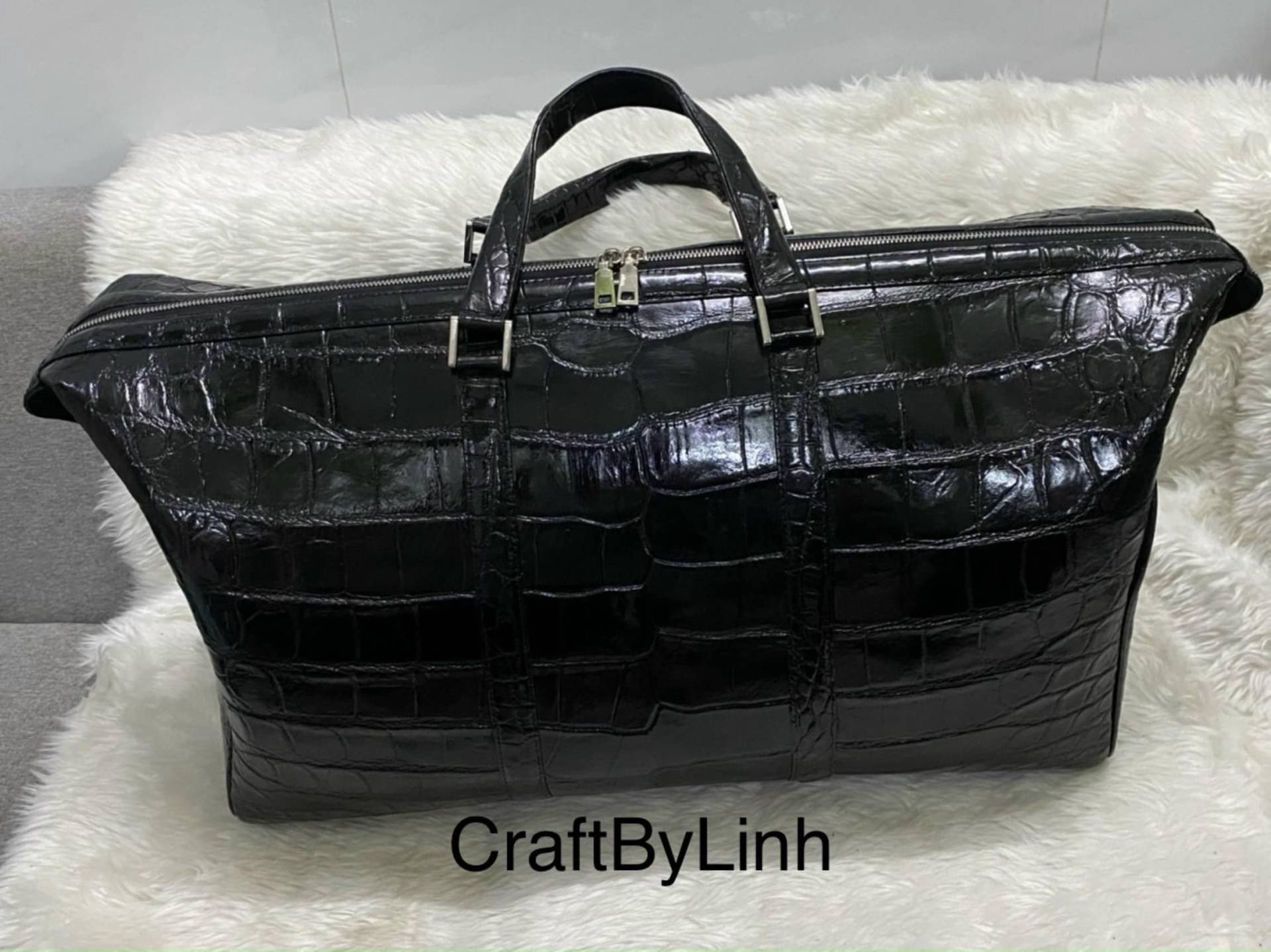 Handgemachte Leder Reisetasche, Business Tasche, Nachttasche, Duffle, Vietnam Al-Li Top Henkeltasche Für Männer Und Frauen, Tasche Unterwegs von CraftByLinh