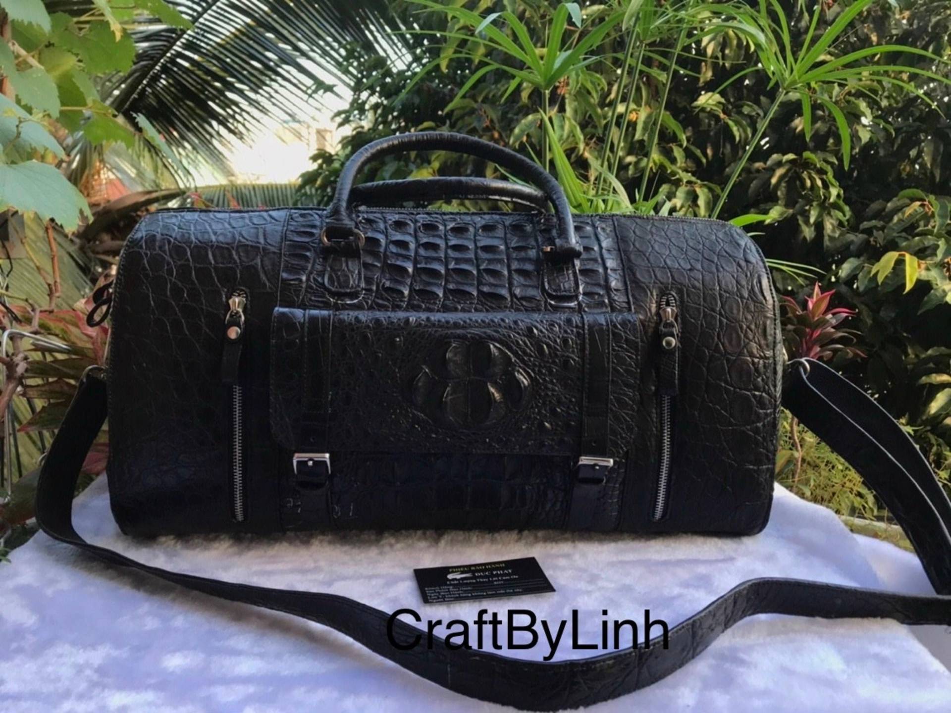 Handgemachte Leder Reisetasche, Businesstasche, Übernachttasche, Duffle, Vietnam Al-Li Top Henkeltasche Für Männer Und Frauen, Reisetasche von CraftByLinh