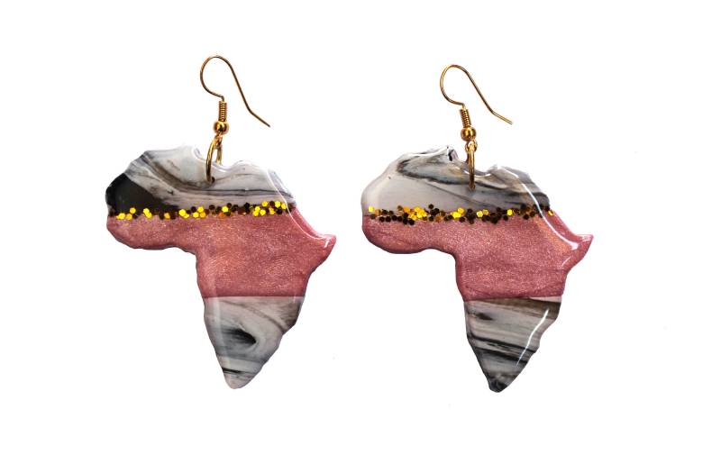 Rosa Afrika Ohrringe Rosa Afrika Ohrringe von CraftPrincessJewelry