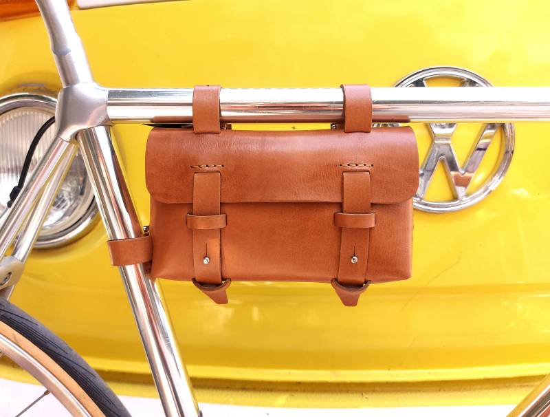 Leather Bike Tool Bag - Custom Saddle Personalized Roll For Cyclists von CraftSanli