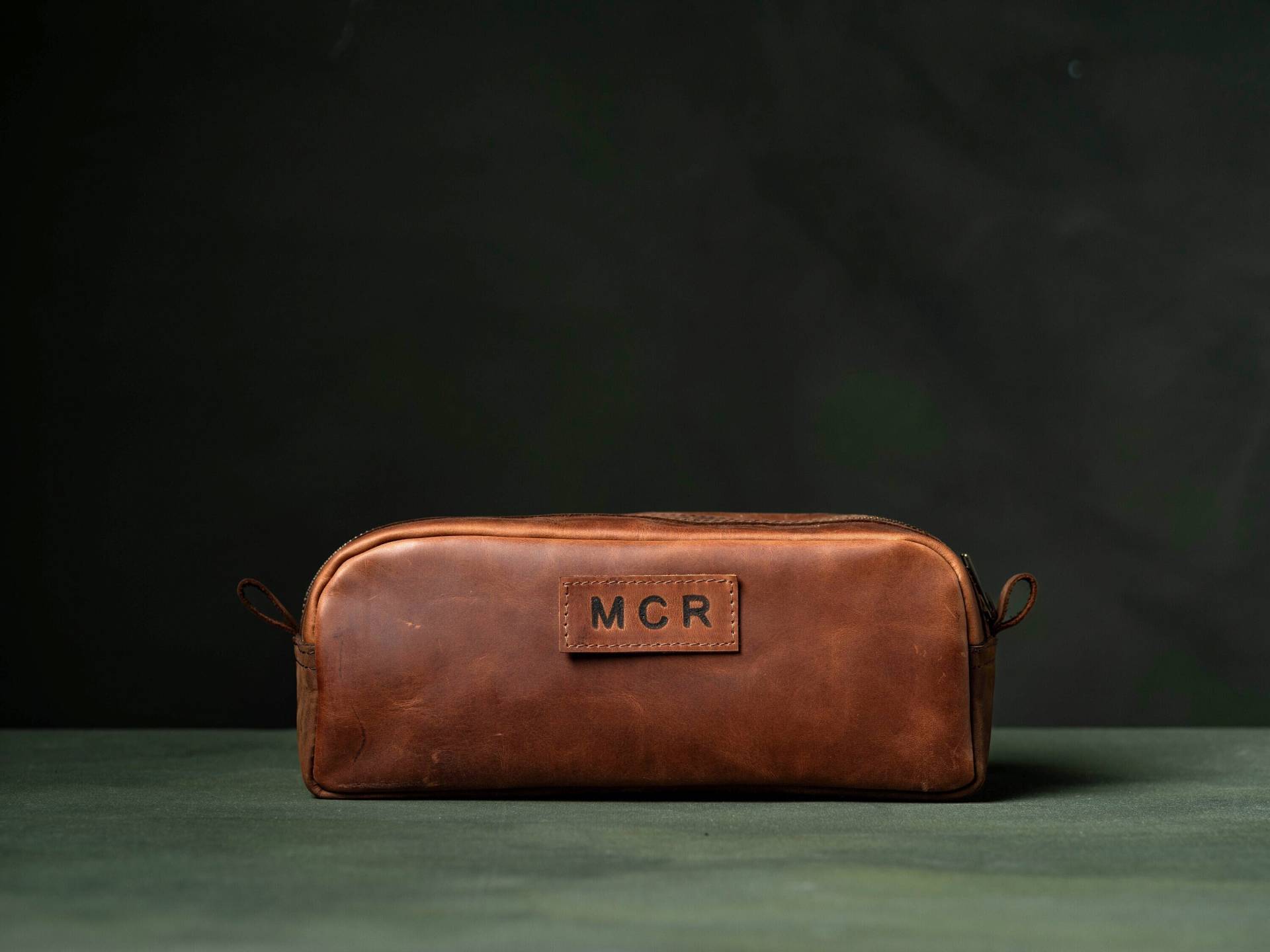 Bleistifttasche Reißverschlusstasche, Personalisierte Kulturtasche, Monogramm Dopp Kit Für Männer, Lederkosmetiktasche Ykk-Reißverschluss Bleistifttasche Reißverschlusstasche, Personalisierte Kulturtasche, Monogramm Dopp Kit Für Männer, Lederkosmetiktasche Ykk-Reißverschluss von CraftStation21