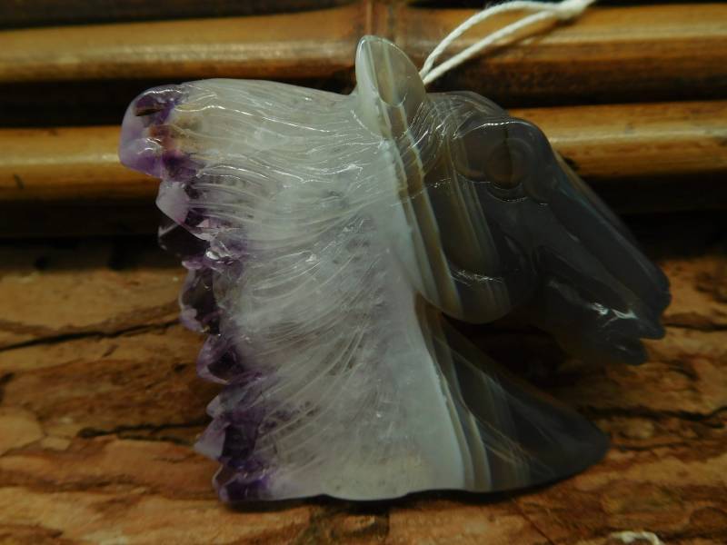 Amethyst Geode Achat Pferd Handgeschnitzt Naturstein Schmuck. Edelstein Gebohrt Anhänger. Perlenherstellung Zubehör. Anhänger Geschenk Für Sie von CraftStoreGoods