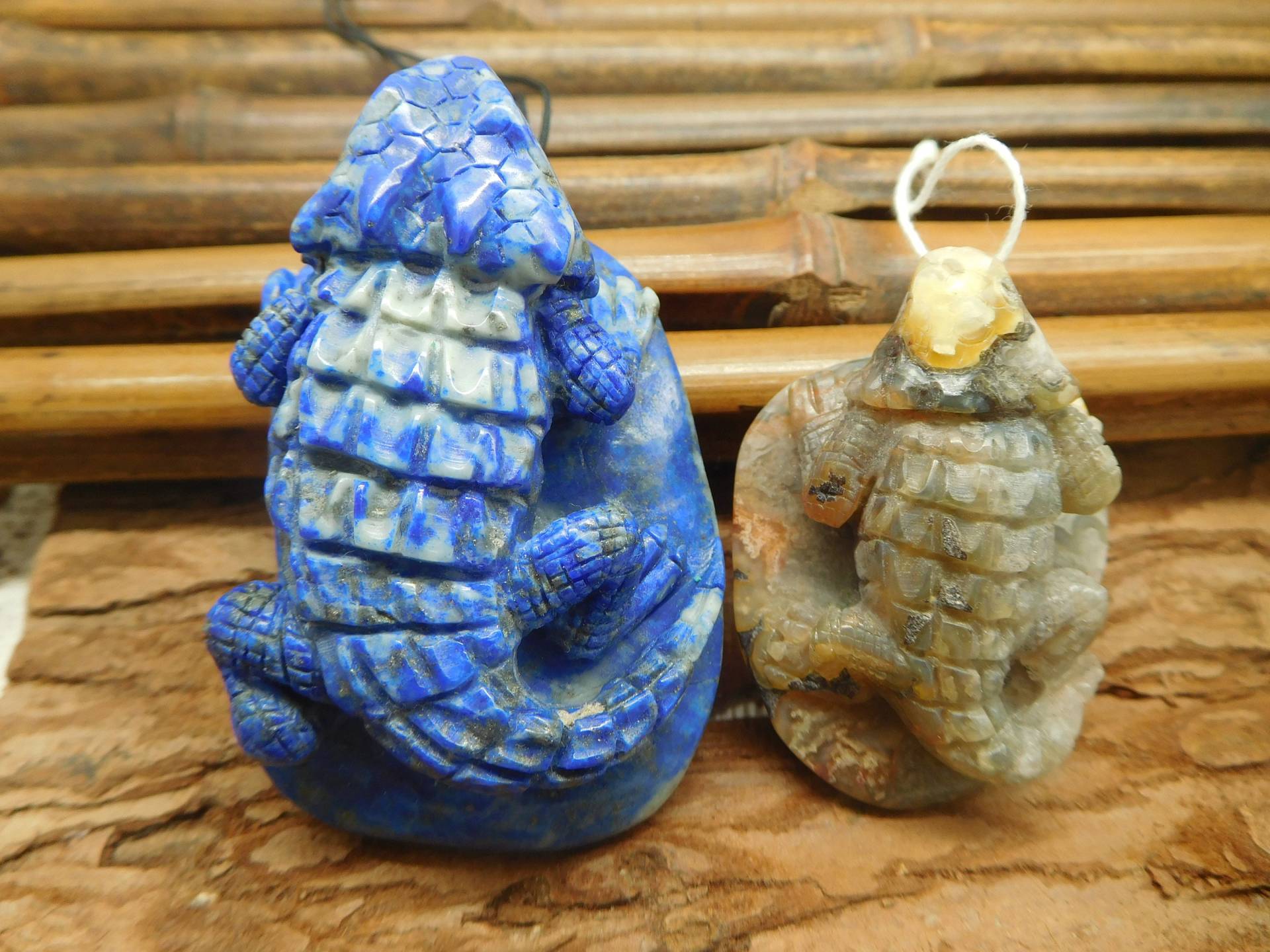 Geschnitzte Horned Lizard Cord Halskette. Handgemachtes Edelstein Geschenk Für Ihn. | C1192 von CraftStoreGoods