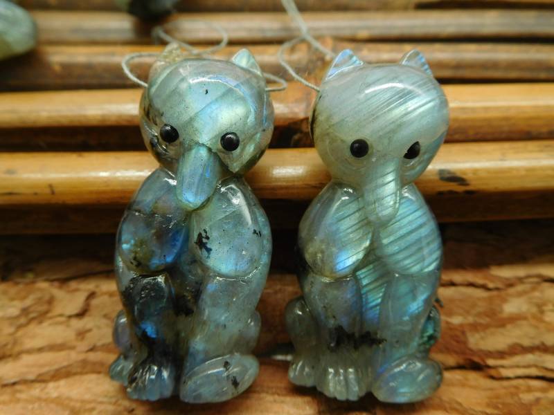 Labradorit Fuchs. Schnitzen Fuchs Halskette. Kristall Schnitzen Geschnitzt Tier. Labradoritfuchs. Halbedelstein | B4701 von CraftStoreGoods
