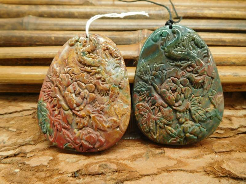 Orange Fancy Achat Schnitzerei Blumenperle. Karve Edelstein Anhänger. Kristall Pendat. Handgemachtes Geschenk. Anhänger | B2638 von CraftStoreGoods