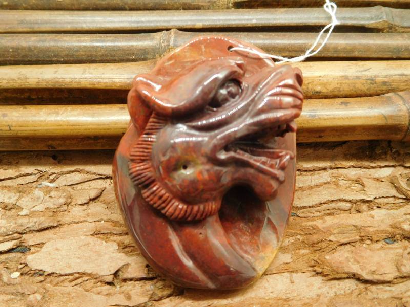 Roter Achat Leopard Schnitzen Schmuck. Hand Geschnitzt Leopard. Geburtstag-Geschenk-Ideen. Beste Geschenke Für Männer. Tierliebhaber Rote Perlen von CraftStoreGoods