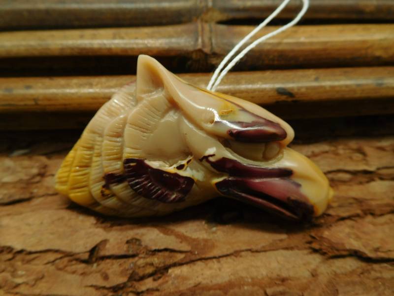 Wolf Kopf Anhänger. Schnitzen Edelstein | C0459 von CraftStoreGoods