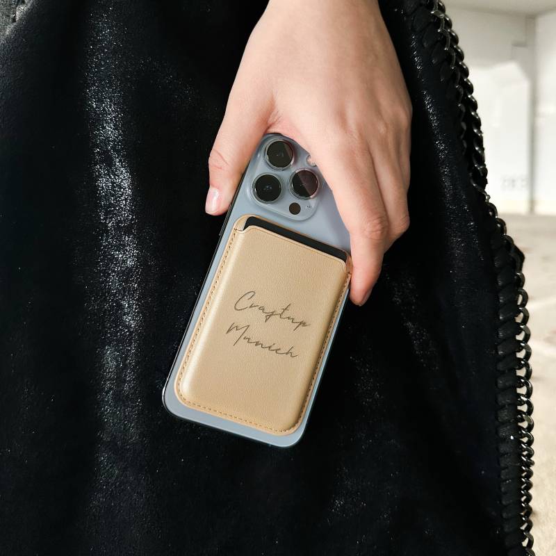 Personalisierte Magsafe Brieftasche - Geldbeutel Iphone 12-17 Apple Mini Wallet Individuelles Geschenk Weihnachten Xmas X-Mas von CraftUpMunich