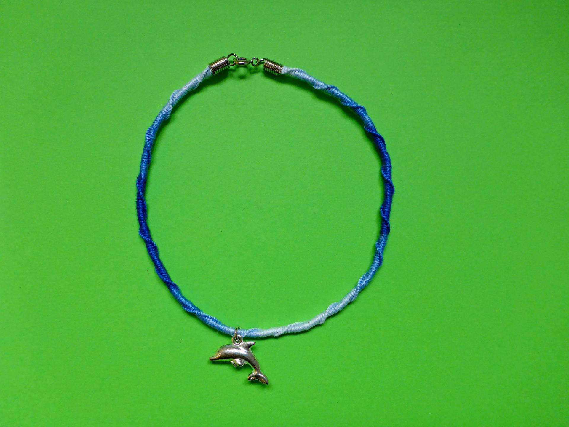 Delfin Silber Geknüpftes Armband Oder Fußkettchen, Tibetsilber - Fusskettchen von CraftVogel