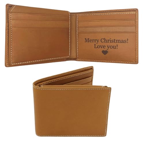 CraftZen Geldbörse für Herren, Braun, Merry Christmas von CraftZen