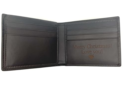 CraftZen Geldbörse für Herren, Dunkelbraun, Merry Christmas von CraftZen