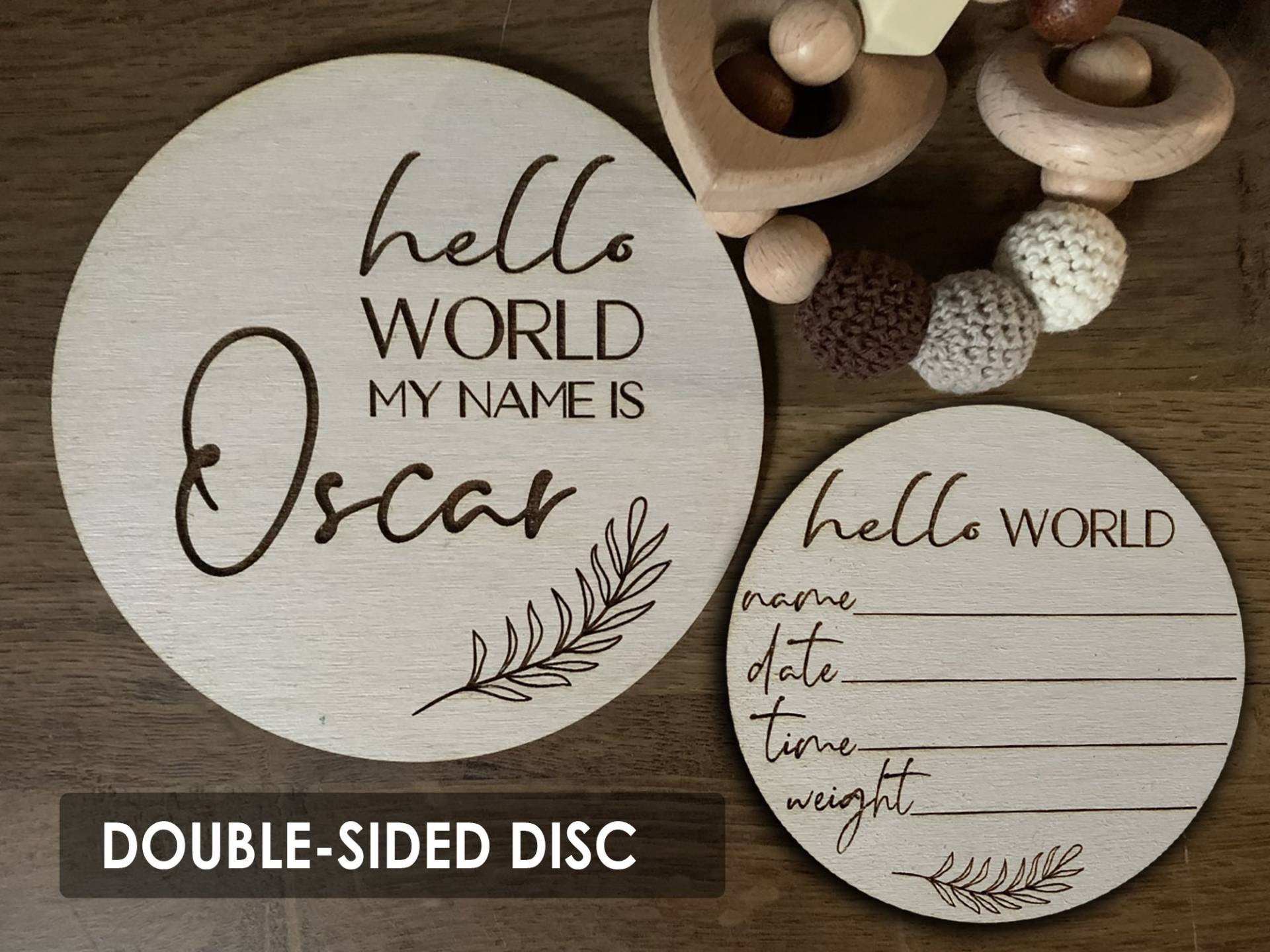 Neutral Hello World Baby Namensschild | Mein Name Ist Babymitteilung Ankunft Zeichen Plakette Andenken Neutral Hello World Baby Namensschild | Mein Name Ist Babymitteilung Ankunft Zeichen Plakette Andenken von CraftandGiftUK