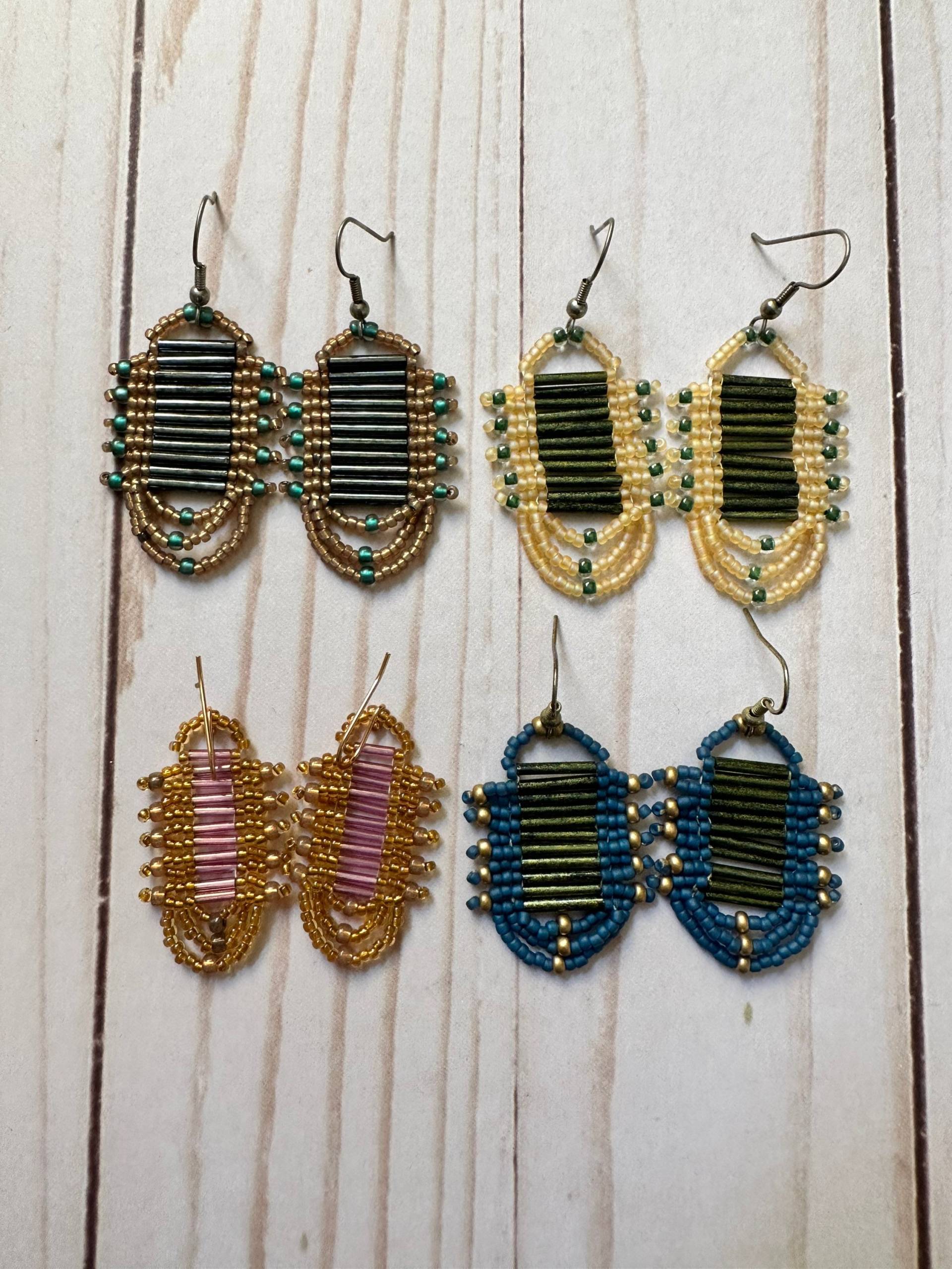 Bugle Bead Ohrringe Bugle Bead Ohrringe von CraftedByFran