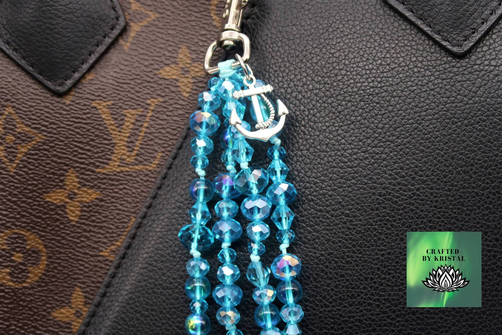 Anker Charm Perlen Geldbeutel Für Handtasche, Strand Schlüsselanhänger Frauen, Geschenke Strandliebhaber, Secret Santa Holiday Bei Der Arbeit von CraftedByKristal