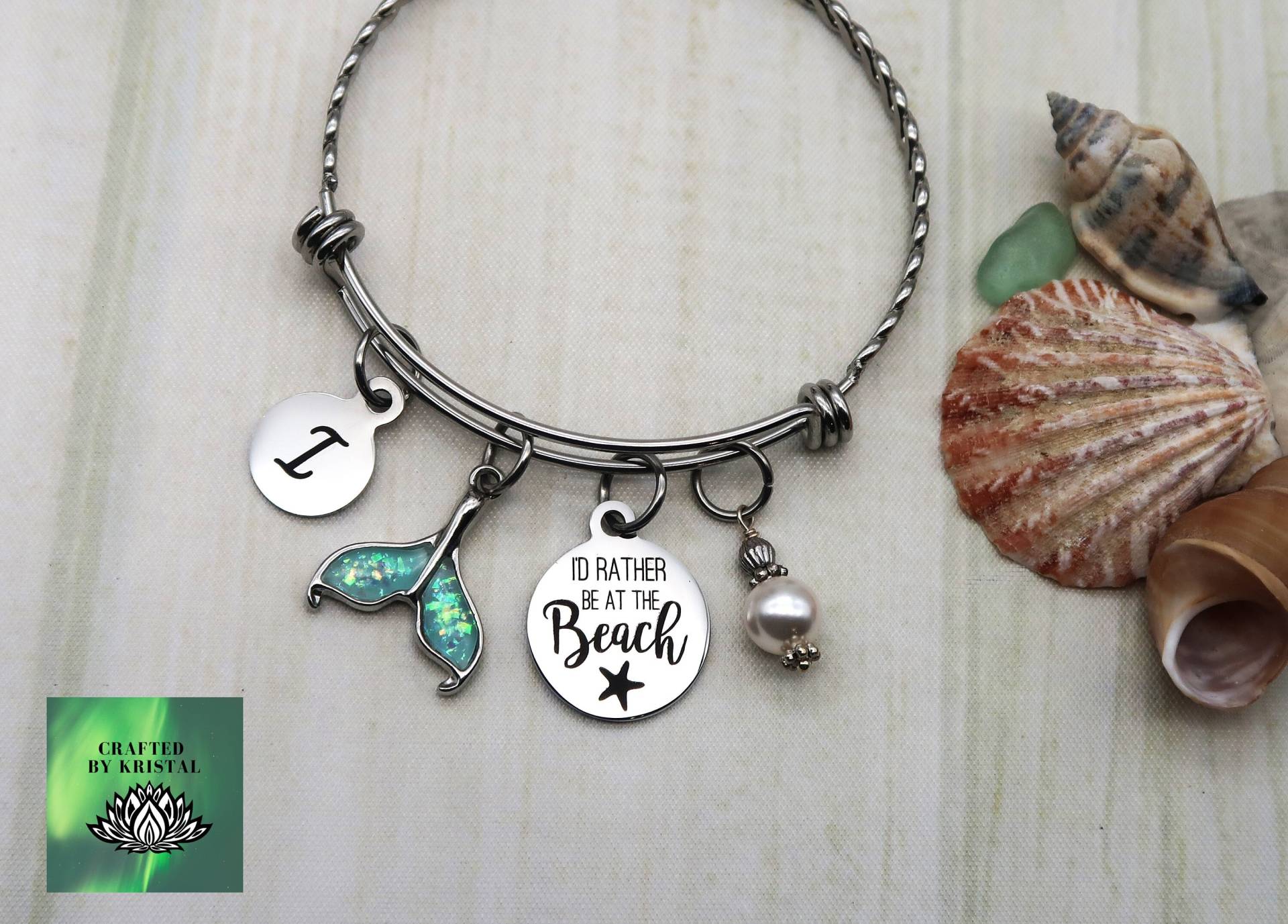 Personalisiertes Armband Für Frauen, Personalisiertes Mit Geburtsstein, Strand Geburtstagsgeschenk, Thema Schmuck von CraftedByKristal