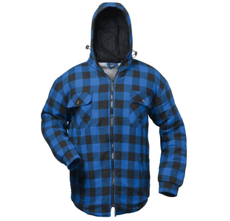 Craftland Thermohemd Flanellhemd mit Kapuze Holzfällerhemd Arbeitshemd Arbeitsjacke warme gefütterte Arbeitsjacke mit Teddy-Futter von Craftland