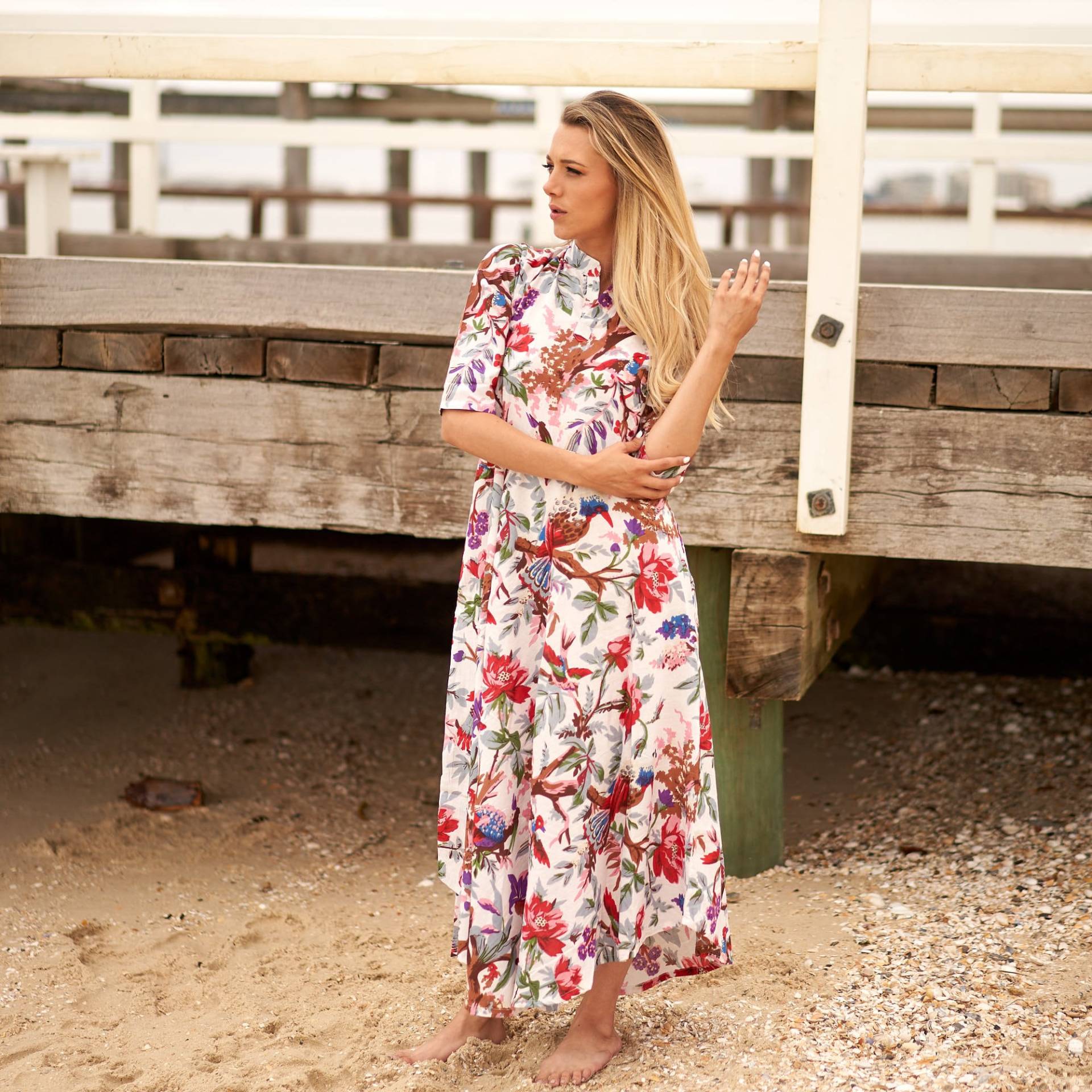 Baumwolle Maxi Kleid | Sommerkleid Boho Geschenk Für Sie Langes Frauen Kimono Wickelkleid Valentinstag Muttertag Weihnachten von CraftluxeAustralia