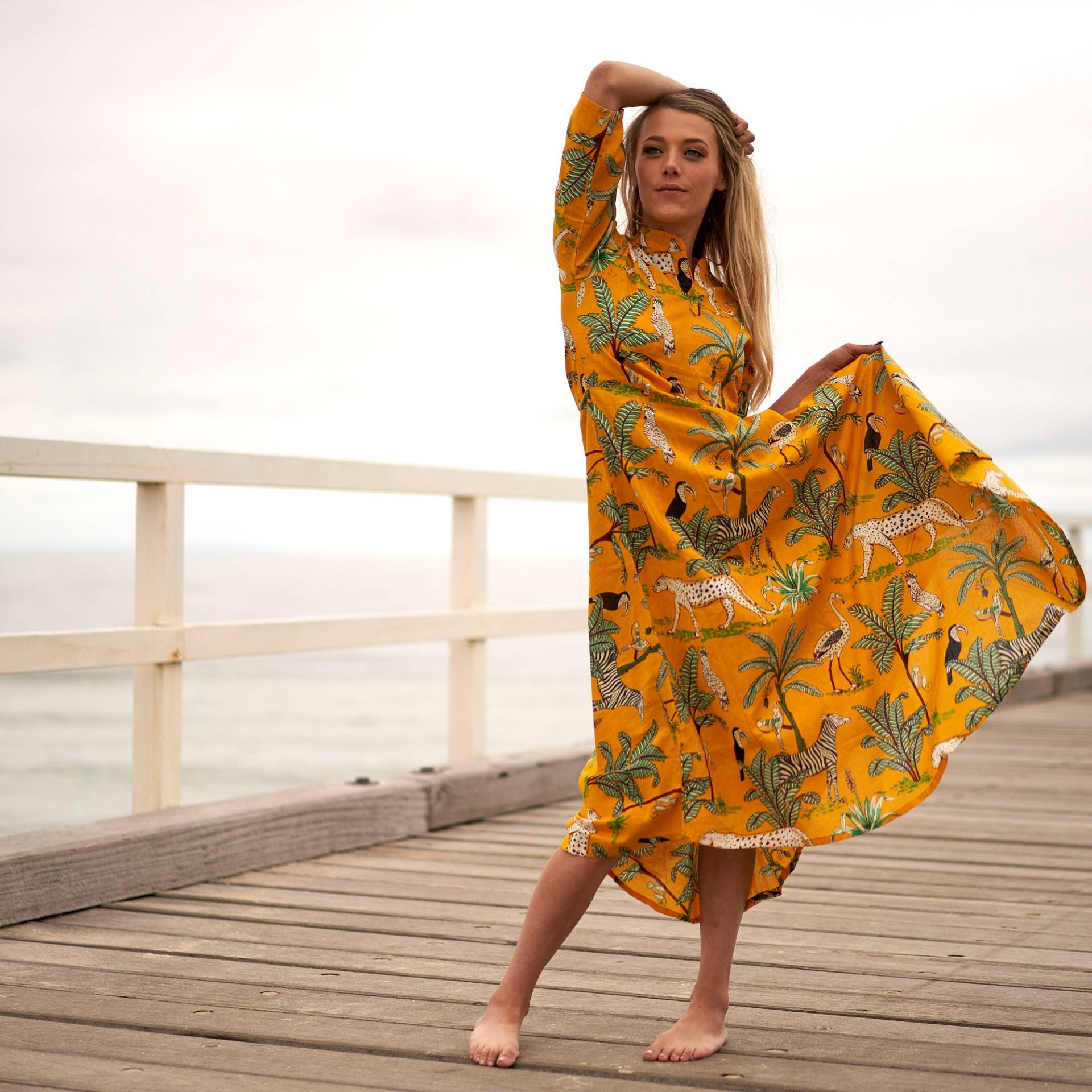 Baumwolle Maxi Kleid | Sommerkleid Boho Geschenk Für Sie Langes Frauen Kimono Wickelkleid Valentinstag Muttertag Weihnachten von CraftluxeAustralia