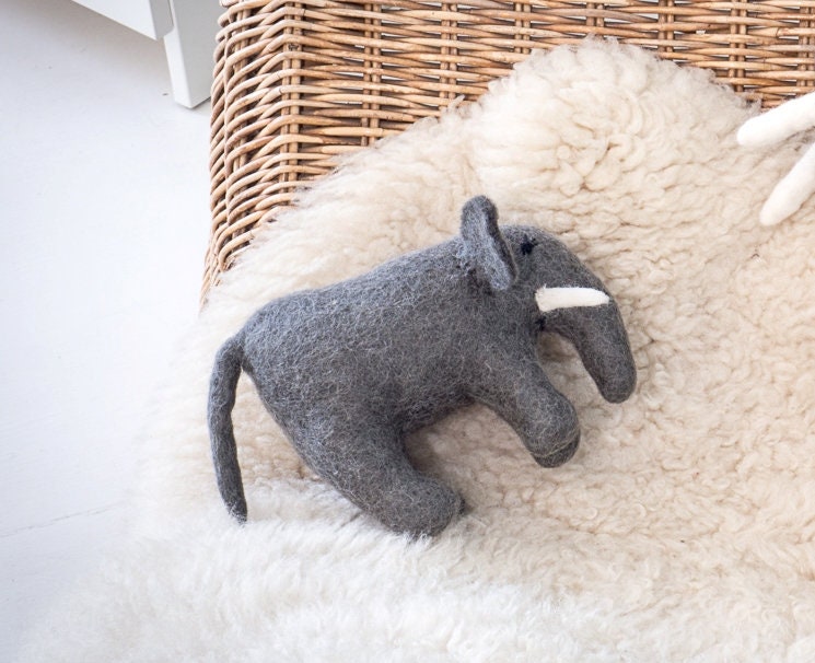 Elefant - Filz Haustier Von 100% Wolle von Craftmano