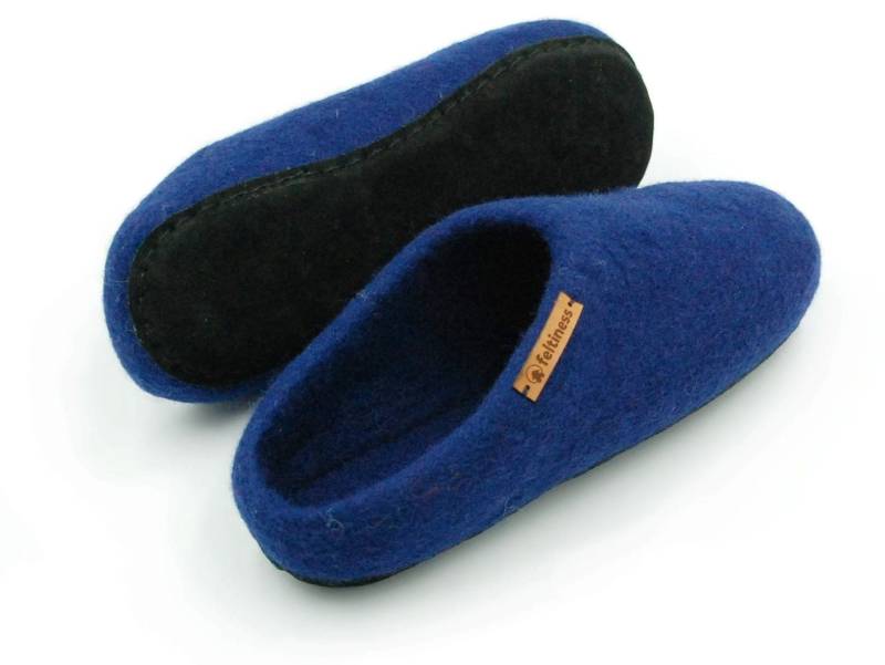 Filzpantoffeln, Wolle Hausschuhe Mit Ledersohle Feltiness von Craftmano