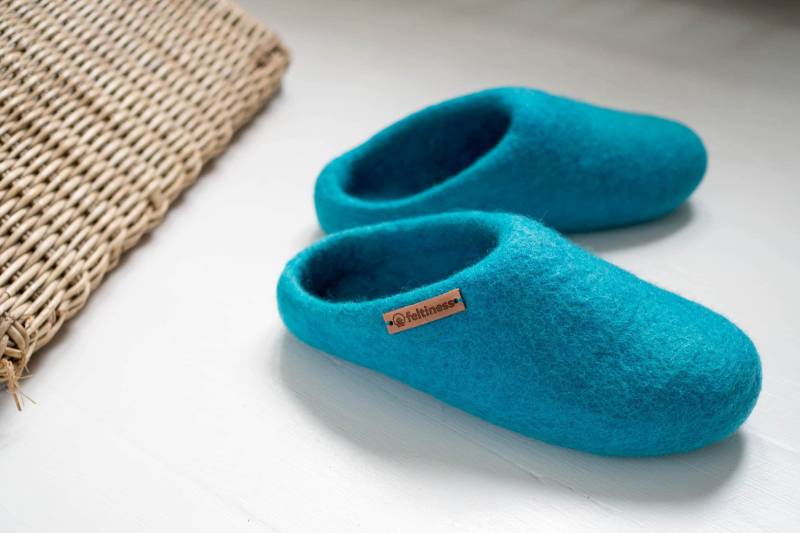 Filzpantoffeln Aus 100% Wolle, Wolle Hausschuhe, Pantoffeln Feltiness von Craftmano
