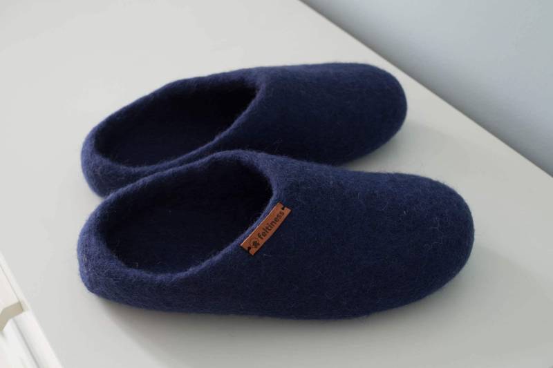 Filzpantoffeln Aus 100% Wolle, Wolle Hausschuhe, Pantoffeln Feltiness von Craftmano