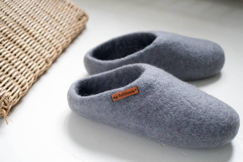 Filzpantoffeln Aus 100% Wolle, Wolle Hausschuhe, Pantoffeln Feltiness von Craftmano