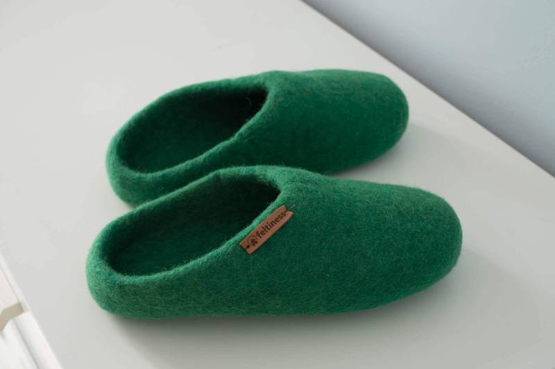 Filzpantoffeln Aus 100% Wolle, Wolle Hausschuhe, Pantoffeln Feltiness von Craftmano