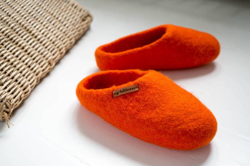 Filzpantoffeln Aus 100% Wolle, Wolle Hausschuhe, Pantoffeln Feltiness von Craftmano