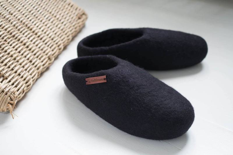Filzpantoffeln Aus 100% Wolle, Wolle Hausschuhe, Pantoffeln Feltiness von Craftmano