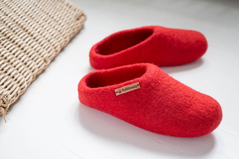 Filzpantoffeln Aus 100% Wolle, Wolle Hausschuhe, Pantoffeln Feltiness von Craftmano