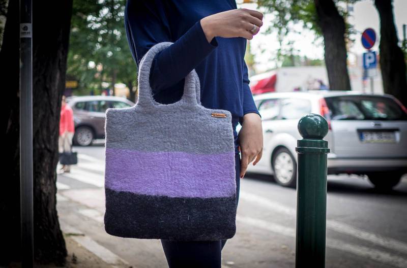 Tasche Aus Filz , Handtasch Wolle, Hand Made von Craftmano