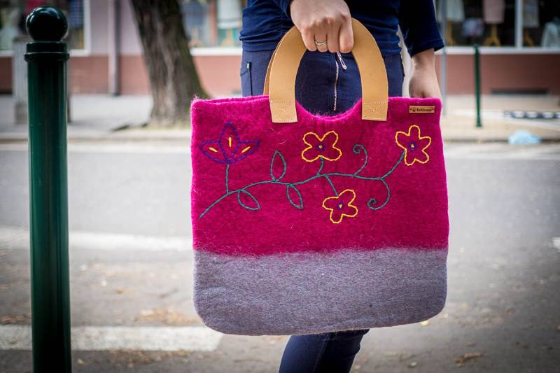 Tasche Aus Filz , Handtasch Wolle, Hand Made von Craftmano