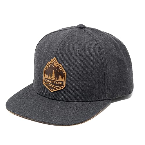Crafton Big Mountain Snapback Cap - Baseball Cap - Unisex - atmungsaktiv - individuell verstellbar - für Damen und Herren Farbe: Dark Heather Grey von Crafton