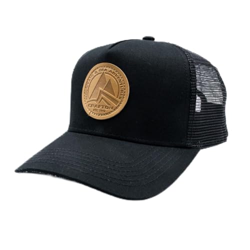Crafton Classic Logo Mesh Trucker Cap - Baseball Cap - Unisex - atmungsaktiv - individuell verstellbar - für Damen und Herren Farbe: Classic Logo - Black von Crafton