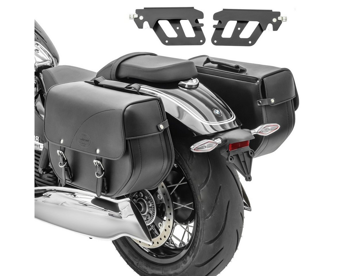 Craftride Koffer Set 2x Satteltaschen mit Halter QL passend für Harley Davidson Softail von Craftride