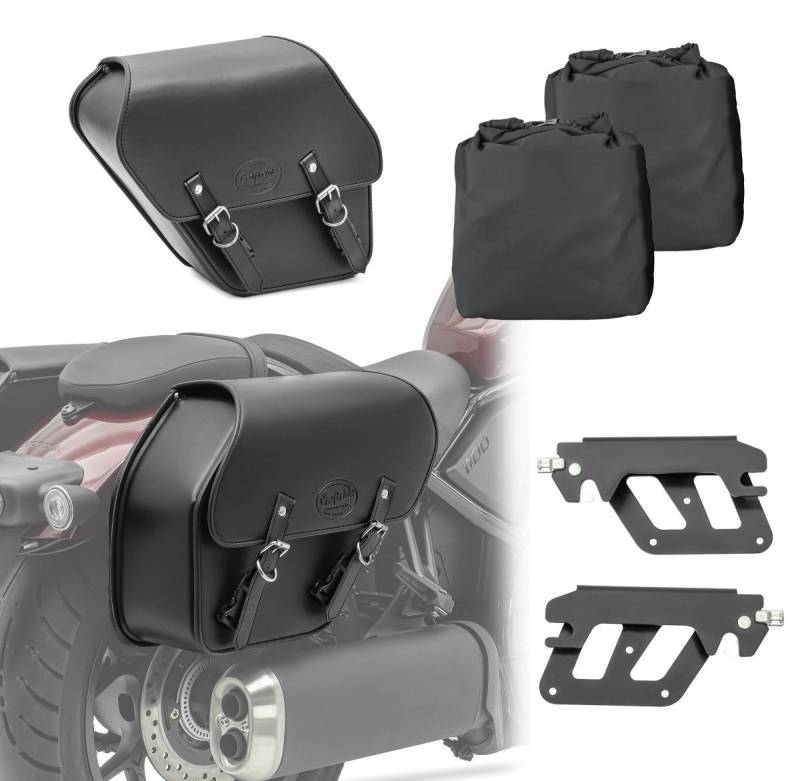 Craftride Koffer Set 2x Satteltaschen mit Halter QL passend für Honda Rebel 1100 CMX 21 von Craftride