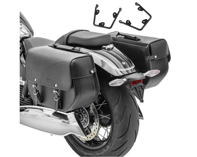 Craftride Koffer Set 2x Satteltaschen mit Halter passend für Harley Davidson Dyna 91-17 von Craftride