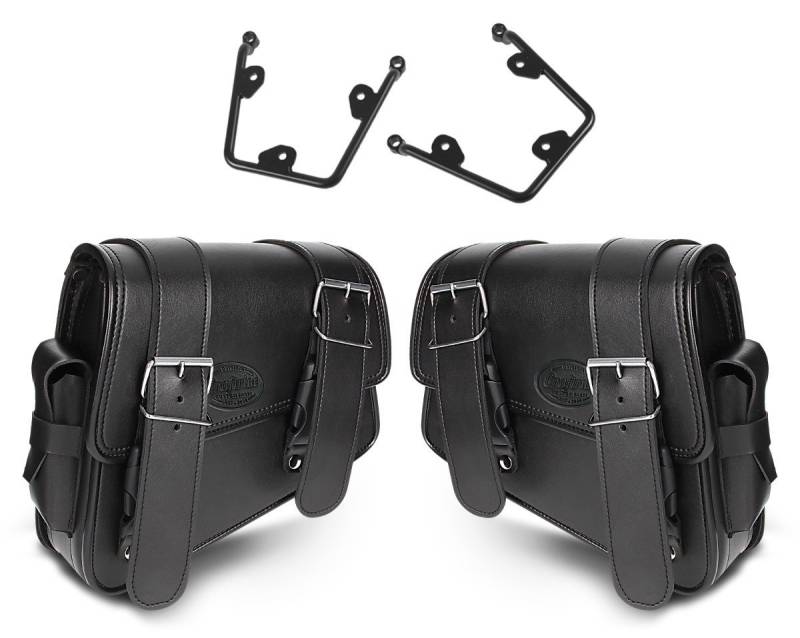 Craftride Koffer Set 2x Satteltaschen mit Halter für Kawasaki Vulcan S 15-25 Montana von Craftride