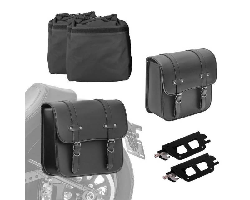 Craftride Koffer Set 2x Satteltaschen mit Innentasche + Halter QL passend für Kawasaki von Craftride