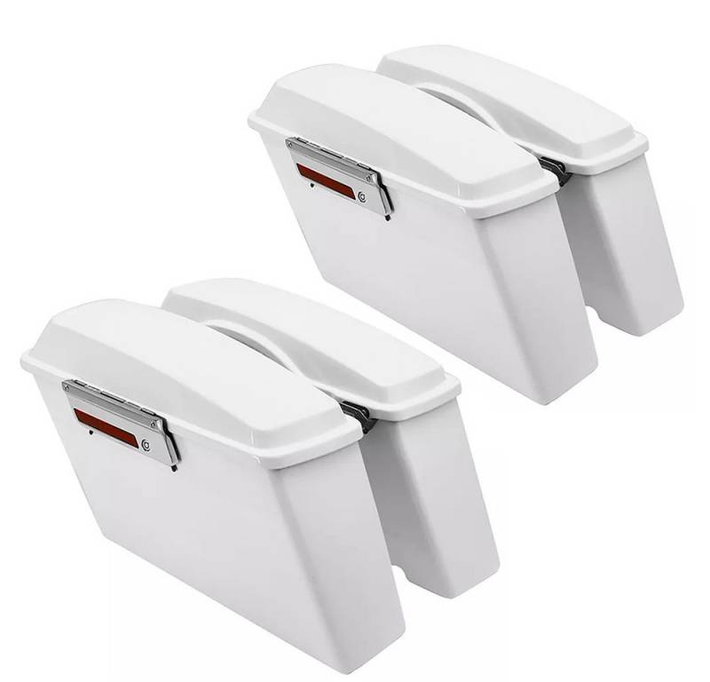 Craftride Koffer Set 2x Seitenkoffer für Harley Davidson Touring Modelle 94-13 # weiß g von Craftride