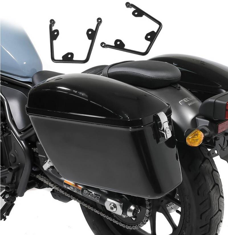 Craftride Koffer Set 2x Seitenkoffern mit Halter für Honda Rebel 1100 CMX 21-25 Dallas von Craftride