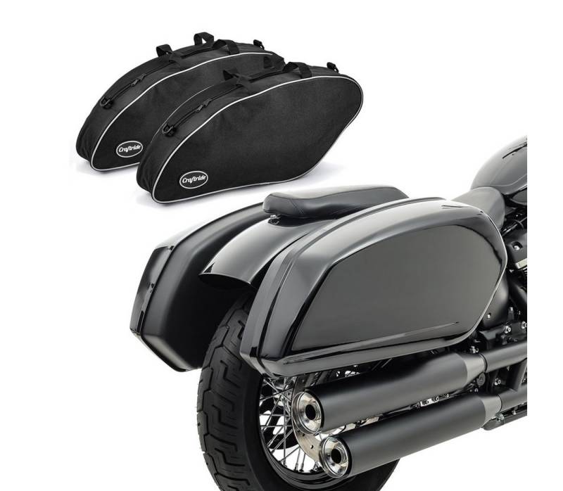 Craftride Koffer Set: Seitenkoffer für Harley Softail Street Bob / 114 / Standard 18-25 von Craftride