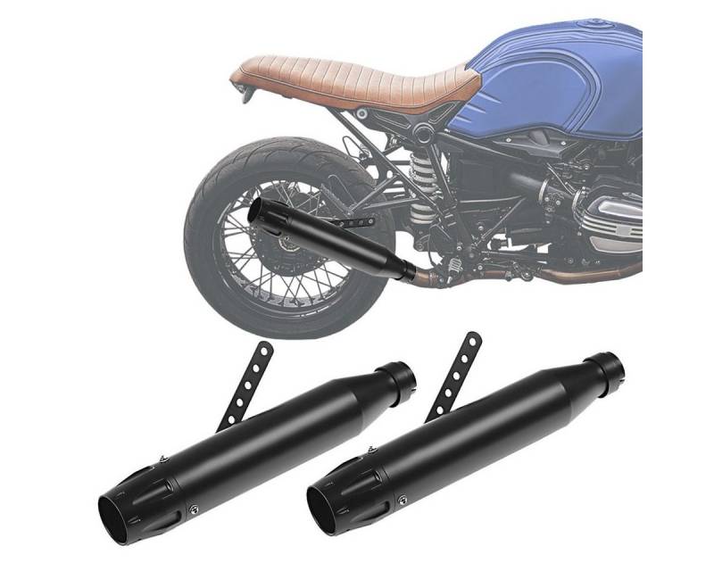 Craftride Reisetasche Set 2x # Auspuff Forte Endschalldämpfer Caferacer schwarz von Craftride