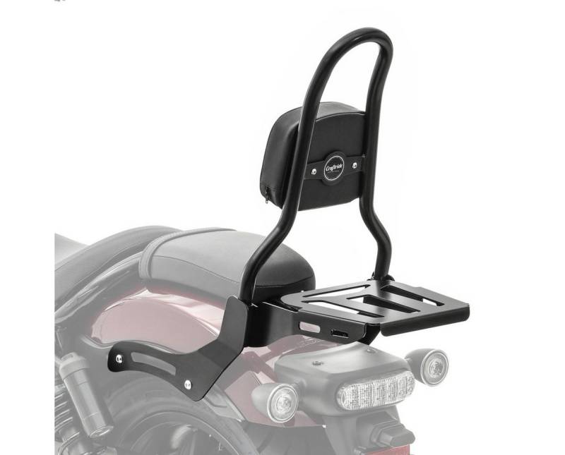 Craftride Reisetasche Sissy Bar + Gepäckträger für Honda Rebel 1100 21-25 schwarz Casual M von Craftride