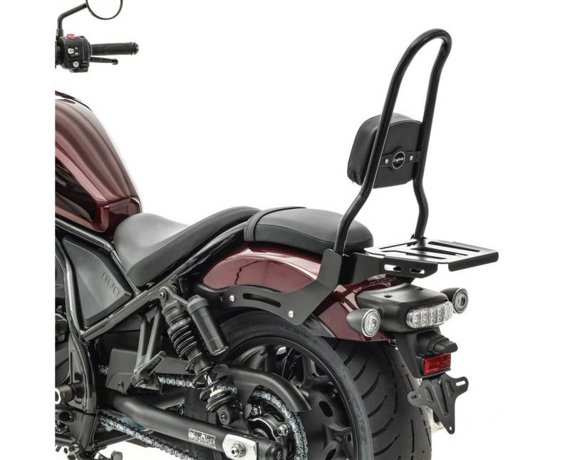 Craftride Reisetasche Sissy Bar L3 für Honda Rebel 1100 21-25 mit Gepäckträger schwarz von Craftride